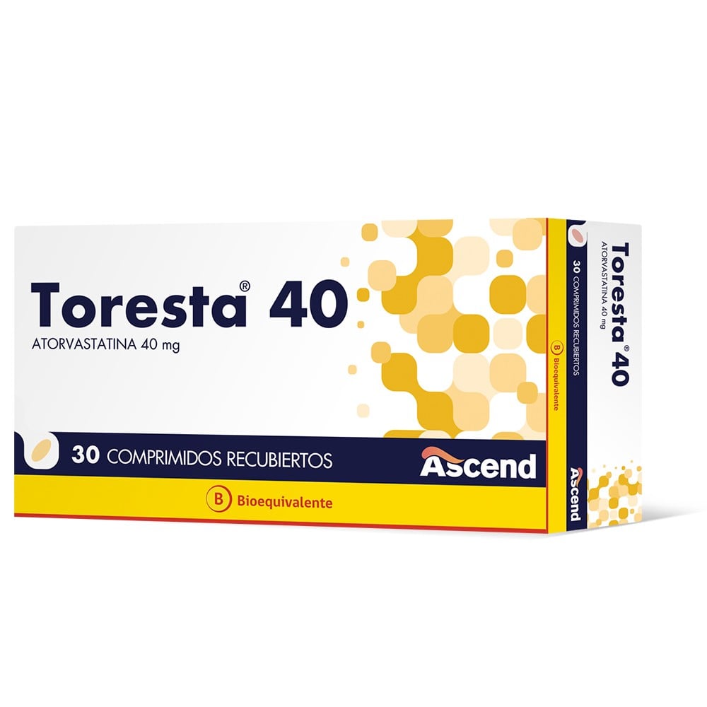 Toresta 40 Atorvastatina 40 mg 30 Comprimidos Recubiertos