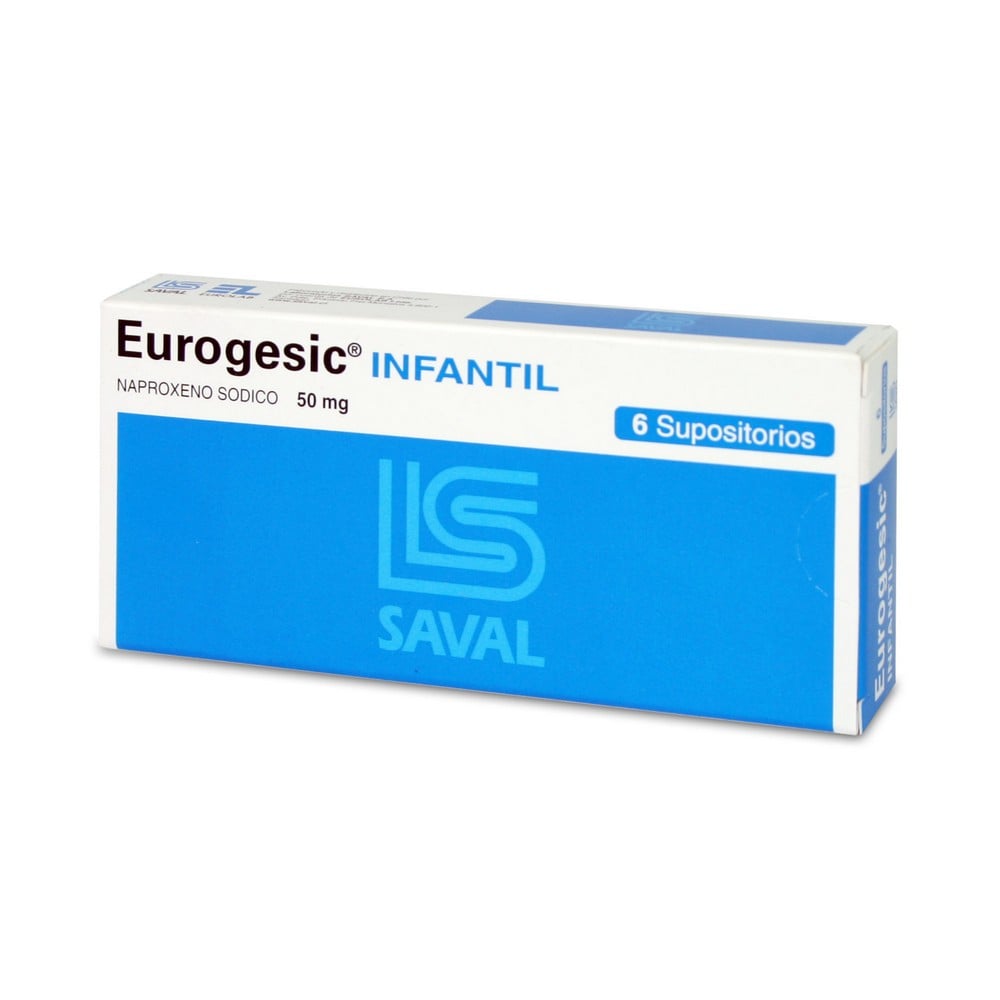 Eurogesic Pediatrico Naproxeno 50 mg 6 Supositorios