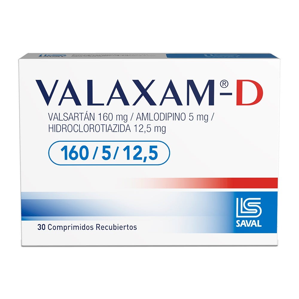 Valaxam-D Valsartán 160 mg  30 Comprimidos