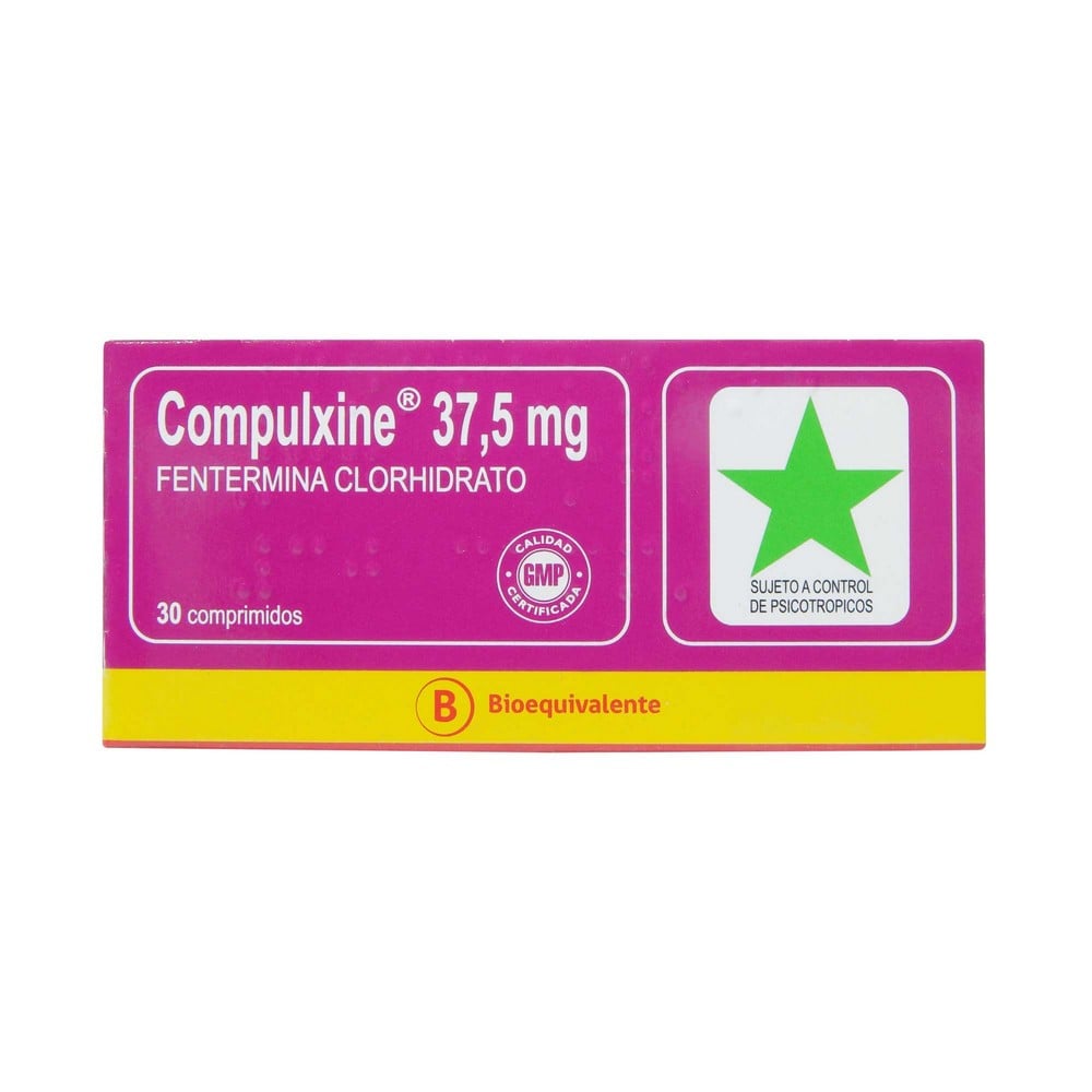 Compulxine Fentermina 37,5 mg 30 Comprimidos
