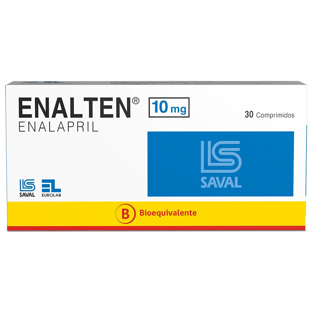 Enalten Enalapril Maleato 10 mg 30 Comprimidos