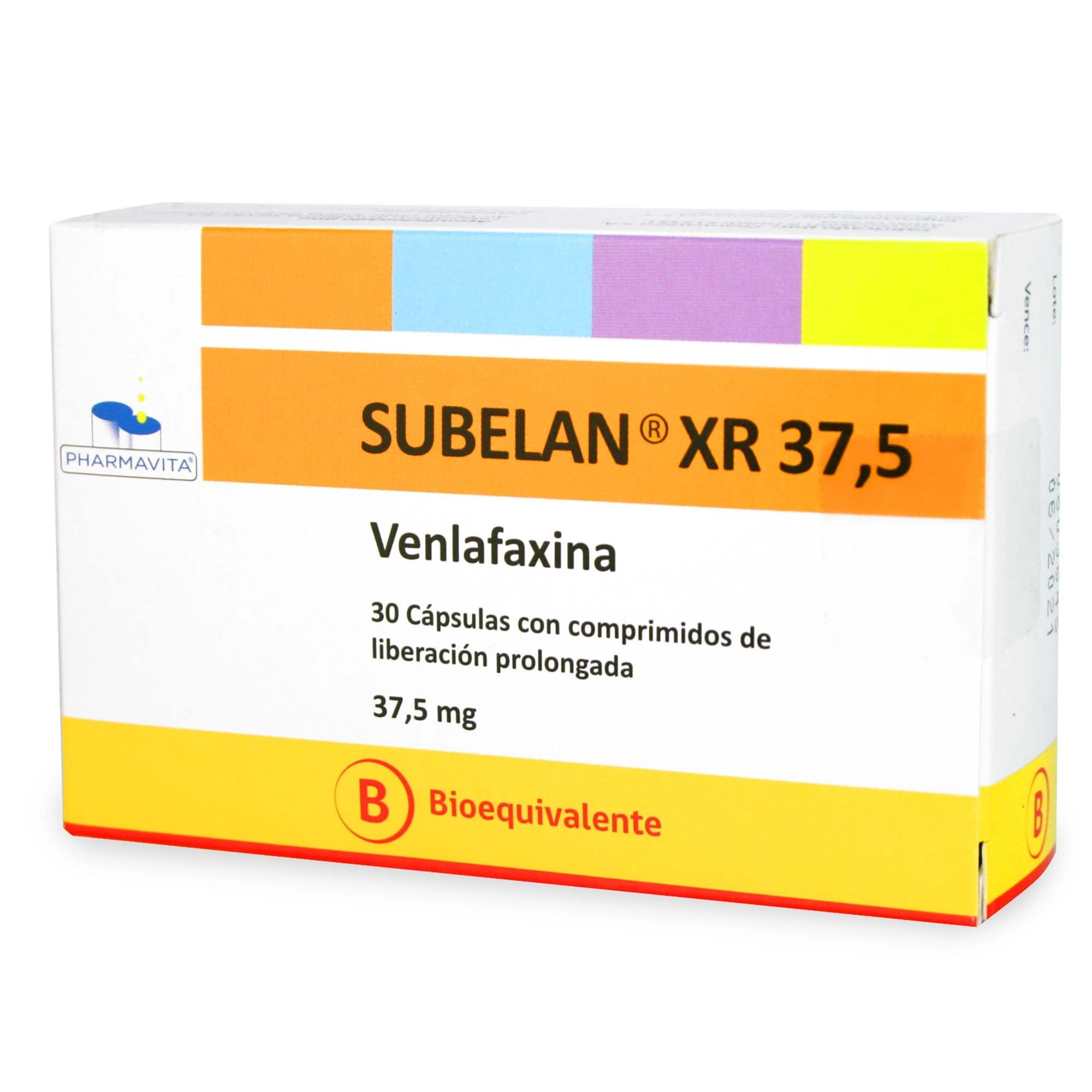 SUBELAN XR CÁPSULAS DE LIBERACIÓN PROLONGADA 37,5 mg