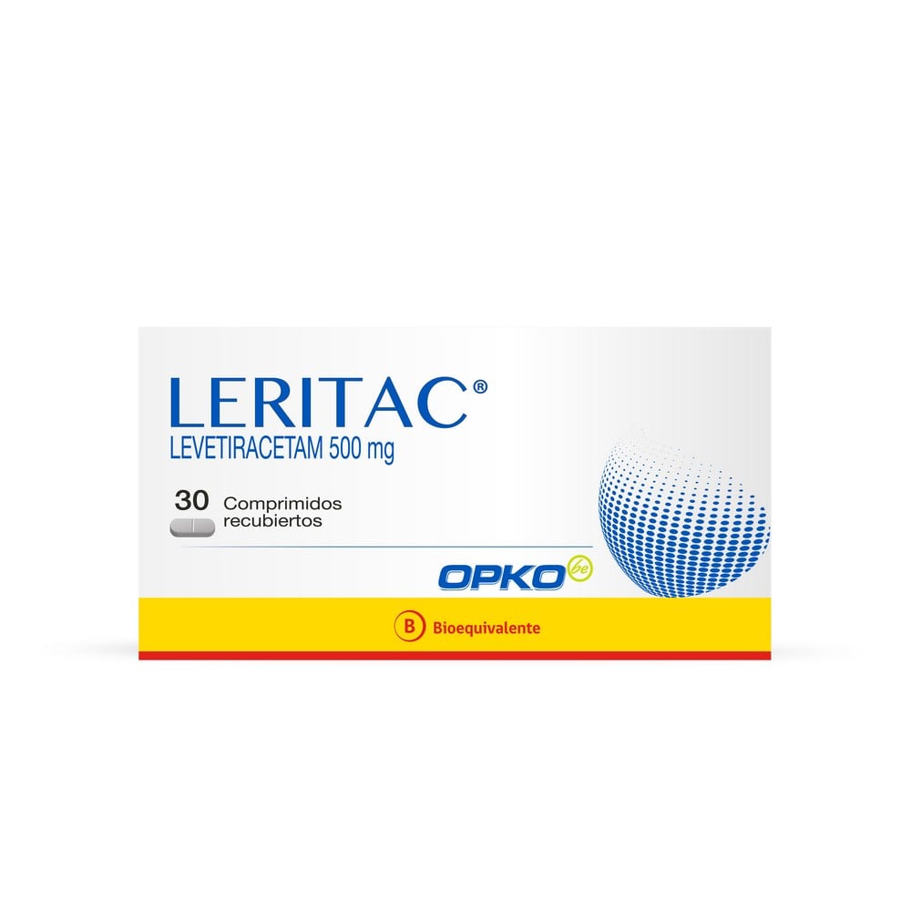 Leritac Levetiracetam 500 mg 30 Comprimidos recubiertos