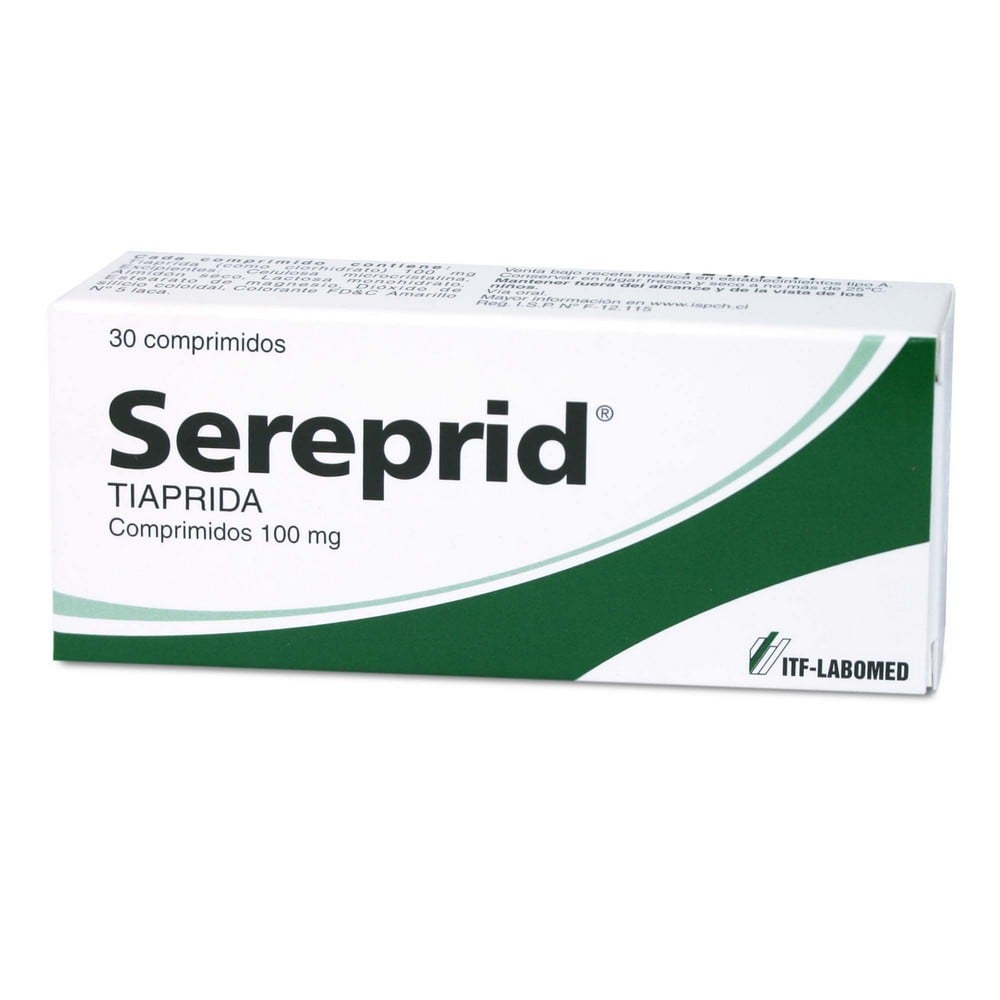 Sereprid Tiaprida 100 mg 30 Comprimidos