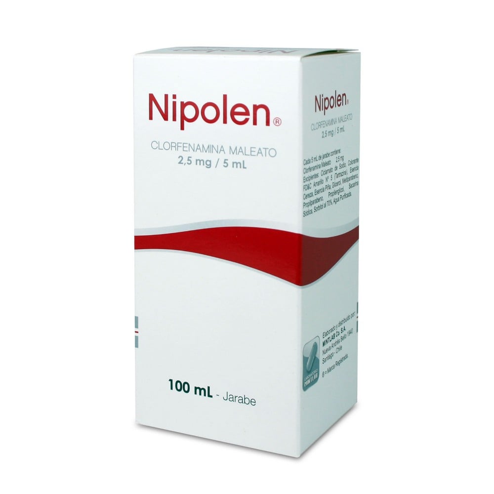 Nipolen Clorfenamina 2,5 mg/5mL Jarabe 100 mL