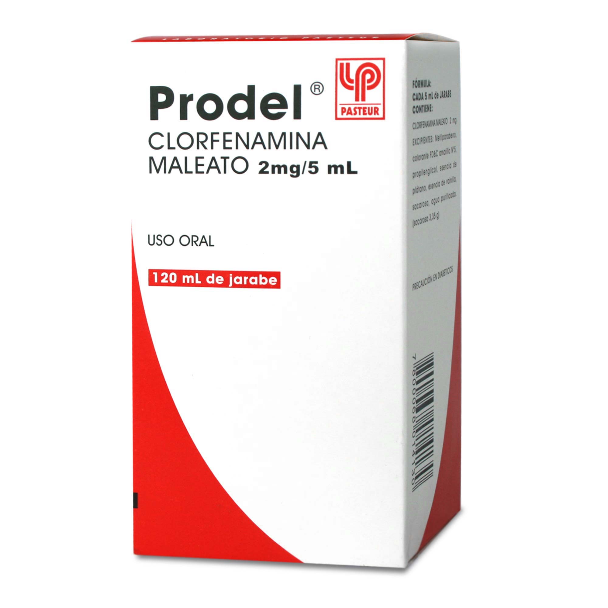 Prodel Clorfenamina 2 mg/5mL Jarabe 120 mL