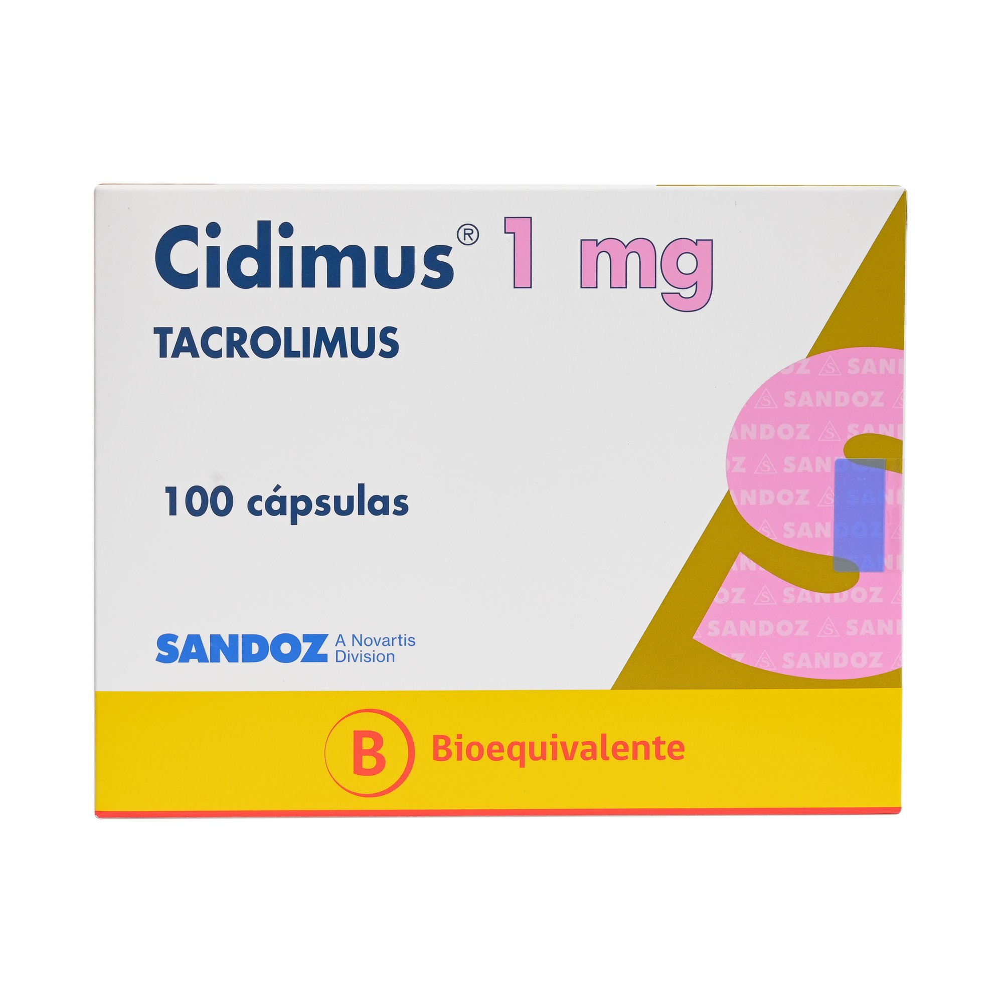 Cidimus Tacrolimus 1 mg 100 Cápsulas