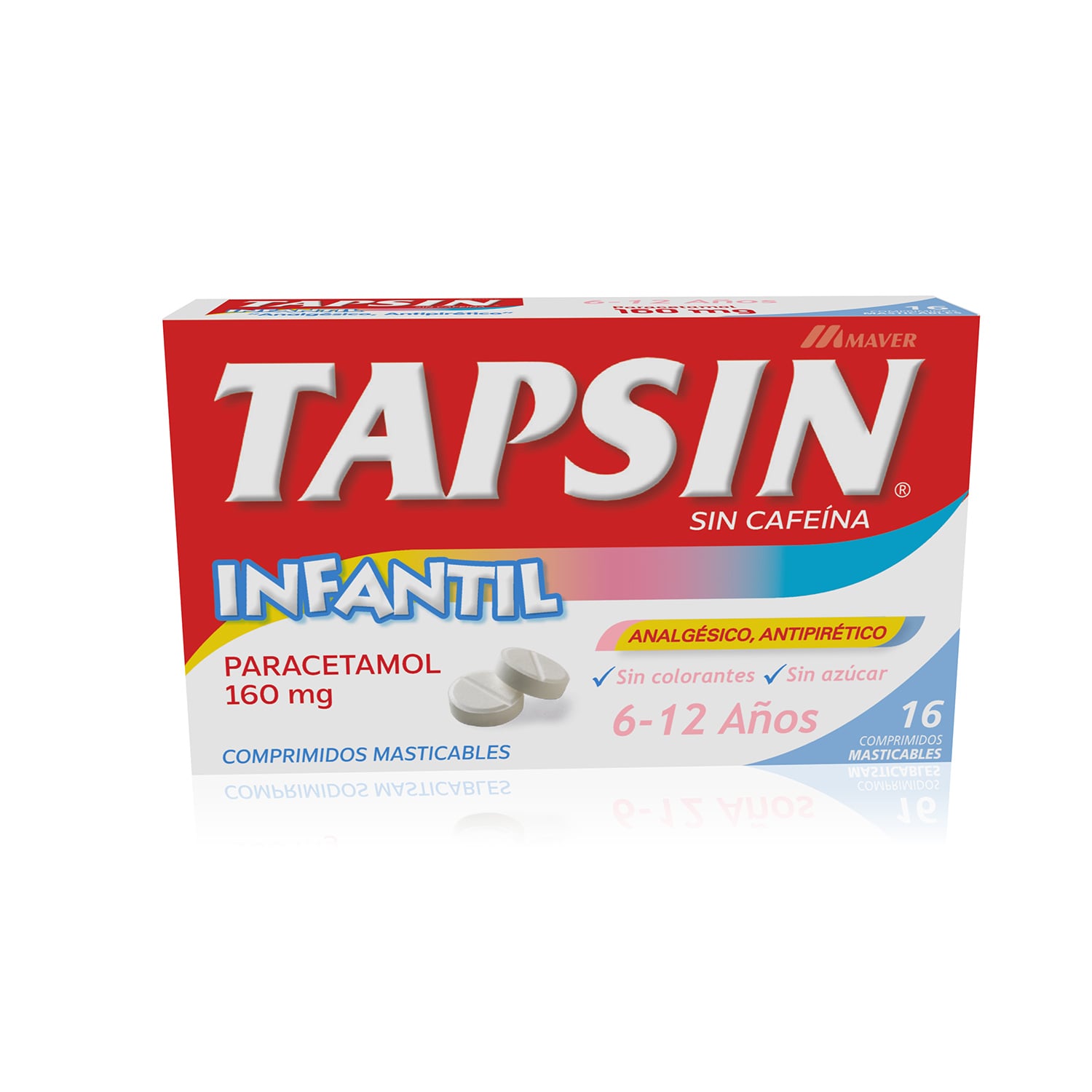 Tapsin Niños Paracetamol 160 mg 16 Comprimidos Masticables