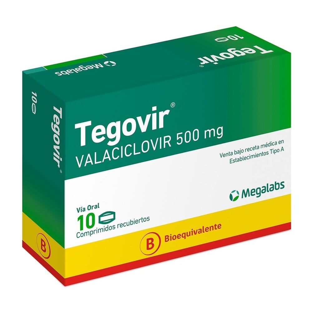 TEGOVIR COMPRIMIDOS RECUBIERTOS 500 mg (VALACICLOVIR)