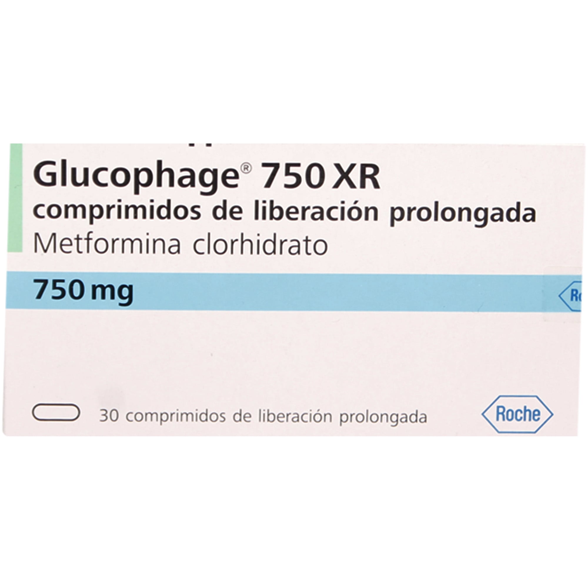 Glucophage 750 Xr Metformina 750 mg 30 Comprimidos