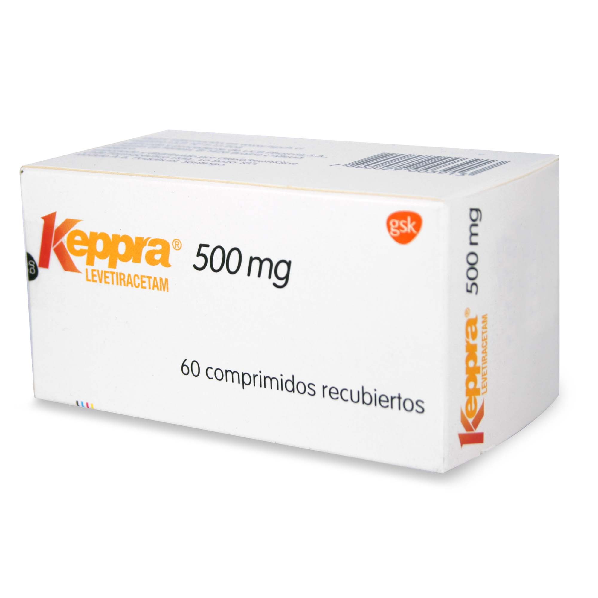 Keppra Levetiracetam 500 mg 60 Comprimidos Recubierto