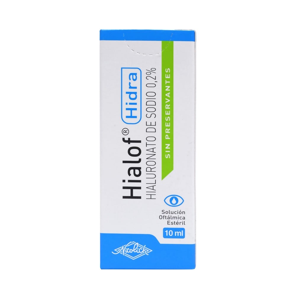 Hialof Hidra Hialuronato de Sodio 0,2% Solución Oftalmica 10 mL