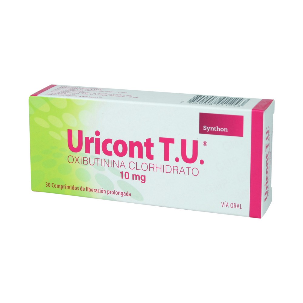 Uricont TU Oxibutinina Clorhidrato 10 mg 30 Comprimidos