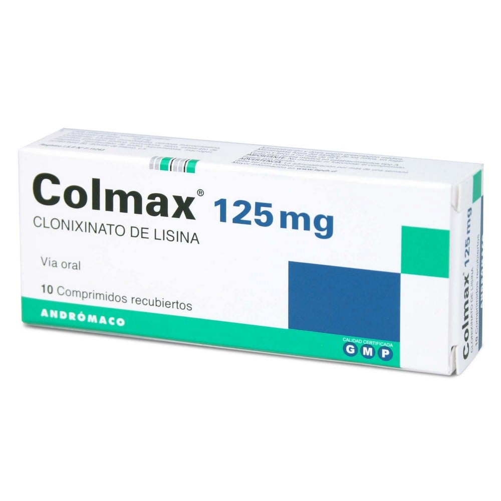 Colmax Clonixinato De Lisina 125 mg 10 Comprimidos