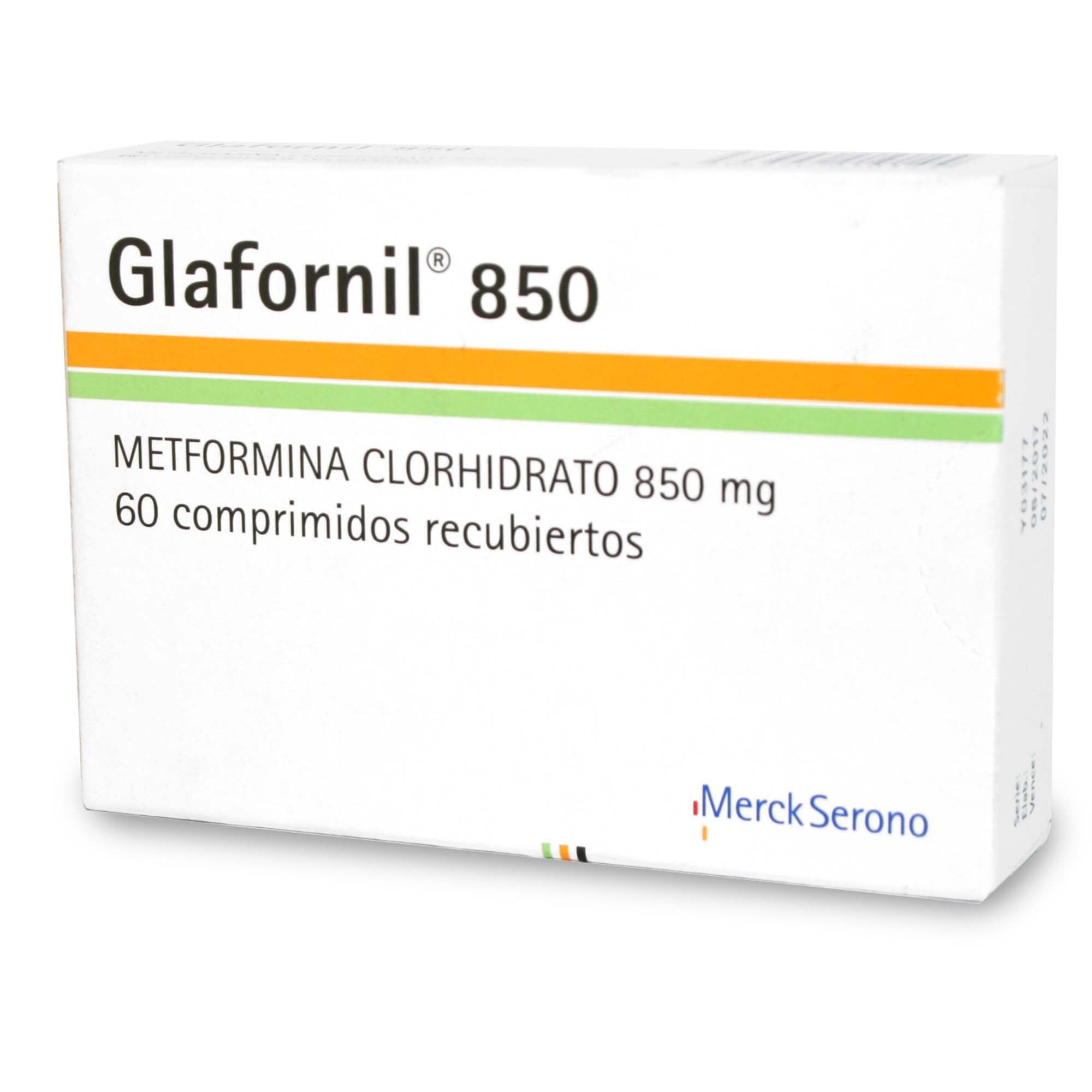 Glafornil Metformina 850 mg 30 Comprimidos Recubiertos