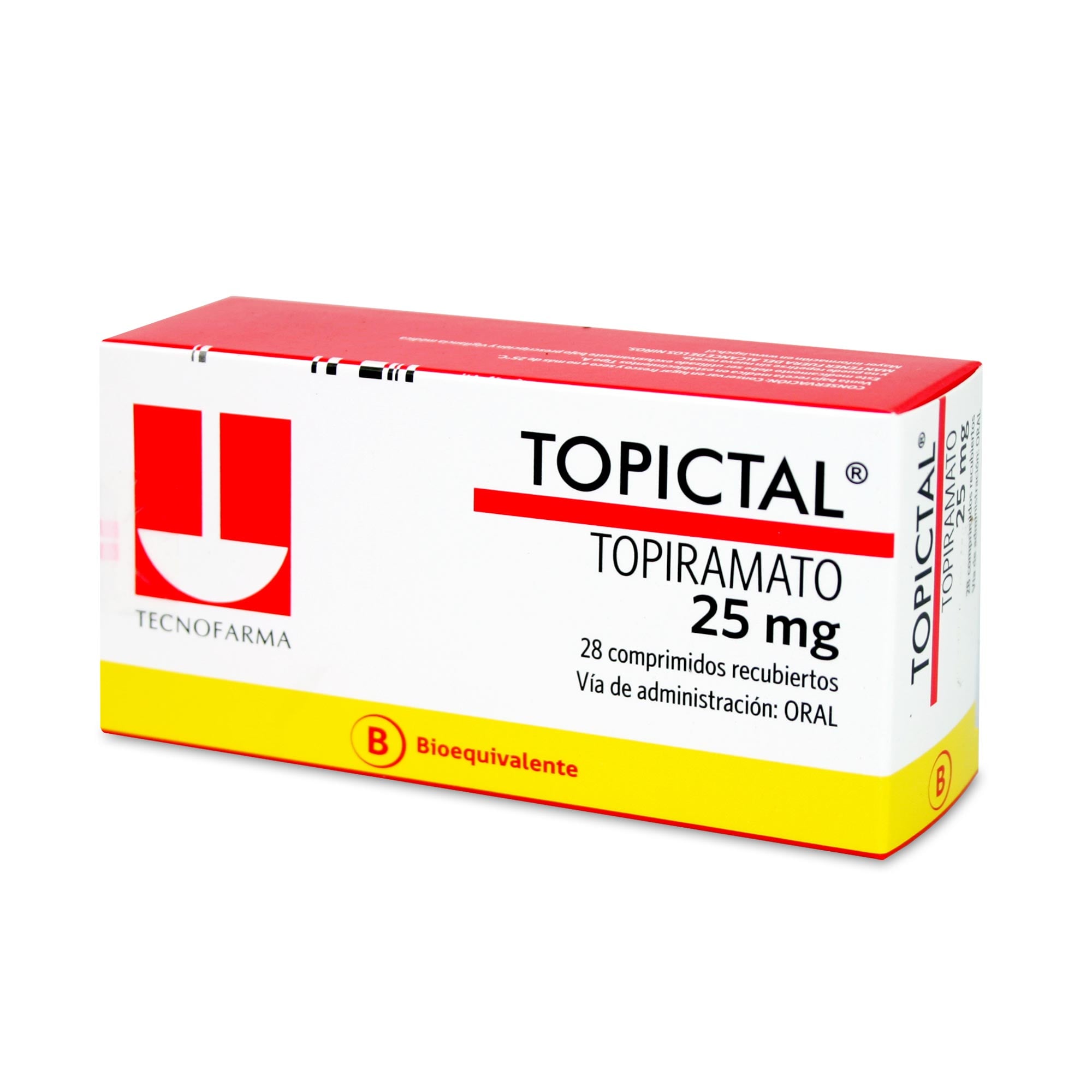 Topictal Topiramato 25 mg 28 Comprimidos Recubiertos