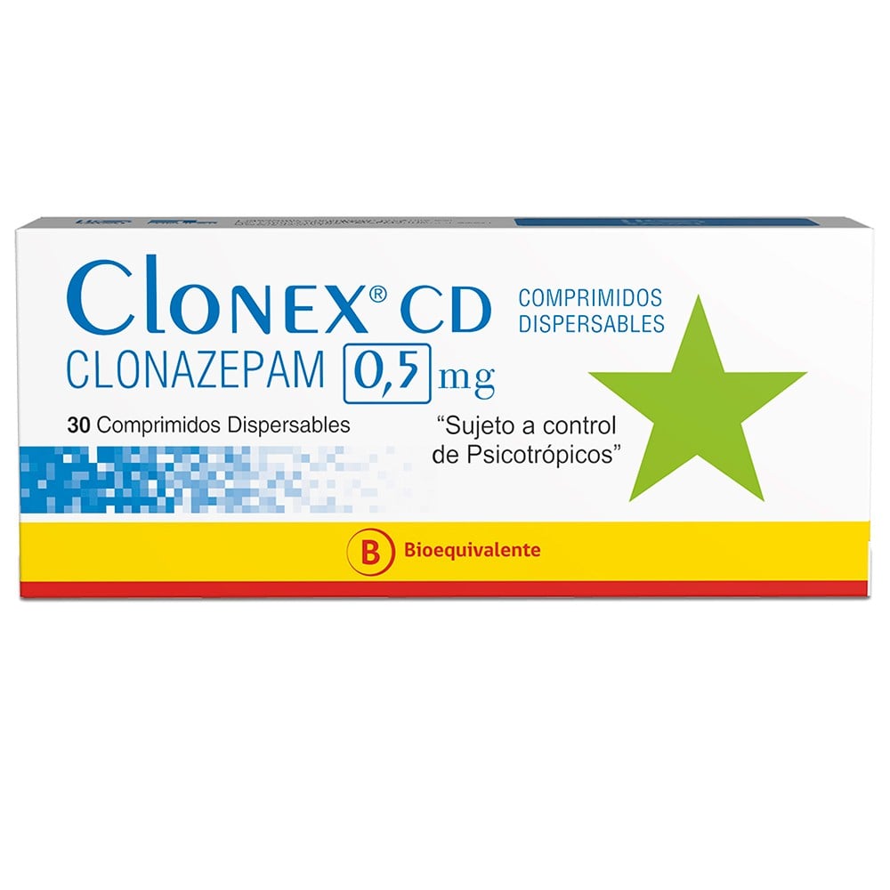 CLONEX CD COMPRIMIDOS DISPERSABLES 0,5 mg (CLONAZEPAM)