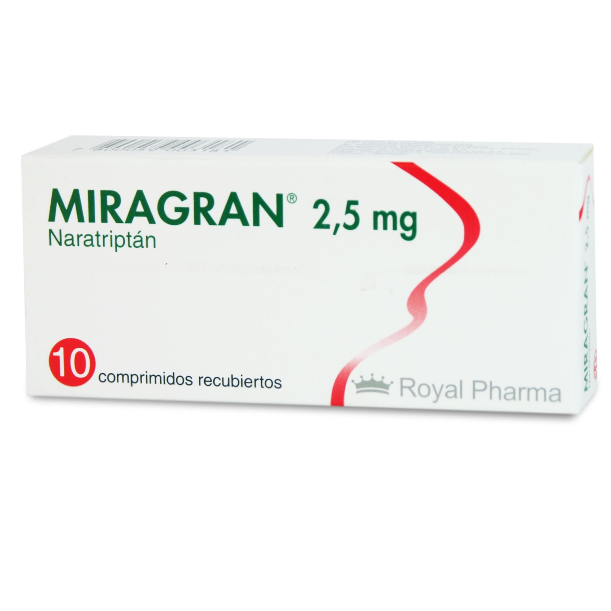 Miragran Naratriptan 2,5 mg 10 Comprimidos Recubiertos