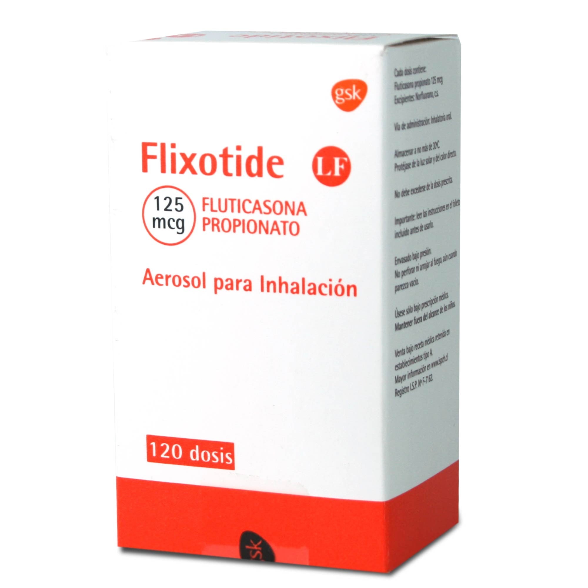 Flixotide Lf Fluticasona Propionato 125 mcg/DS Inhalador Bucal 120 Dosis