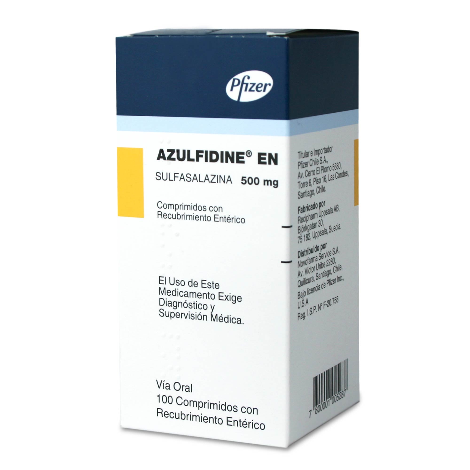 AZULFIDINE COMPRIMIDOS 500 mg