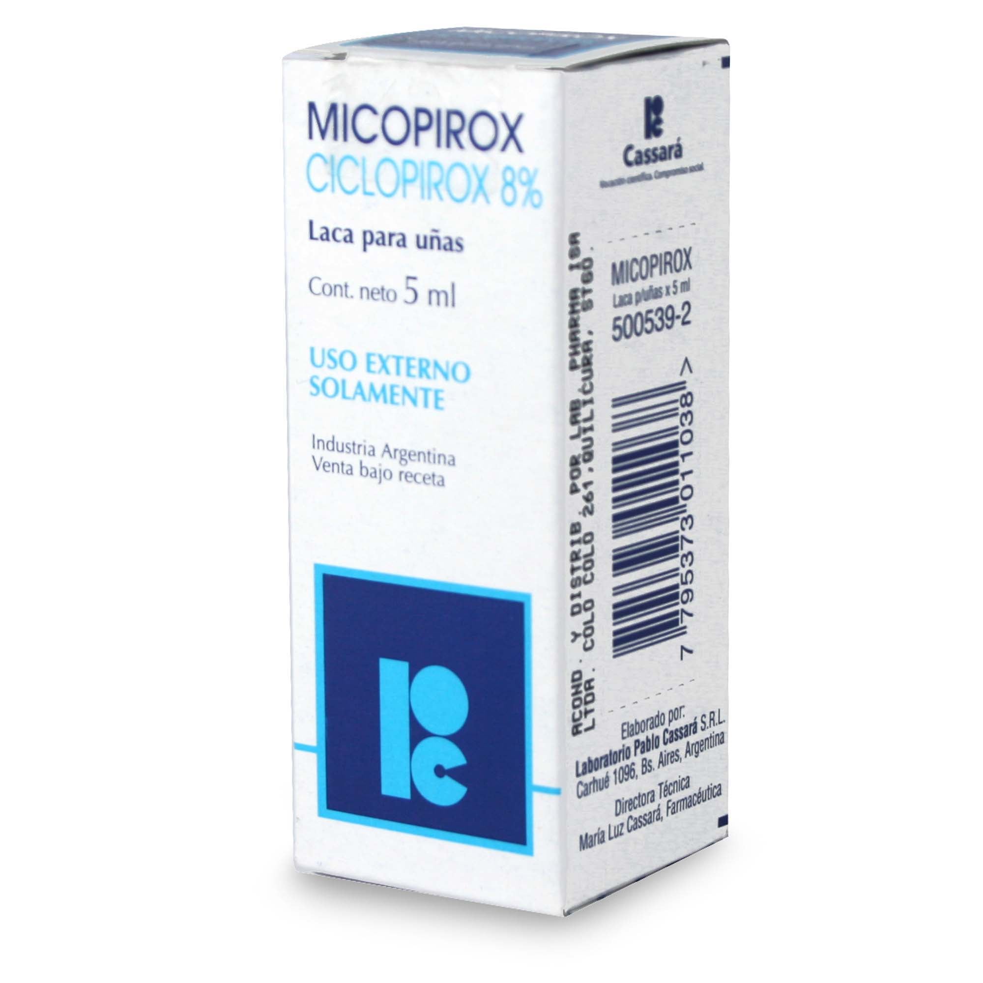 Micopirox Ciclopiroxolamina 8% Laca para Uñas 5 mL