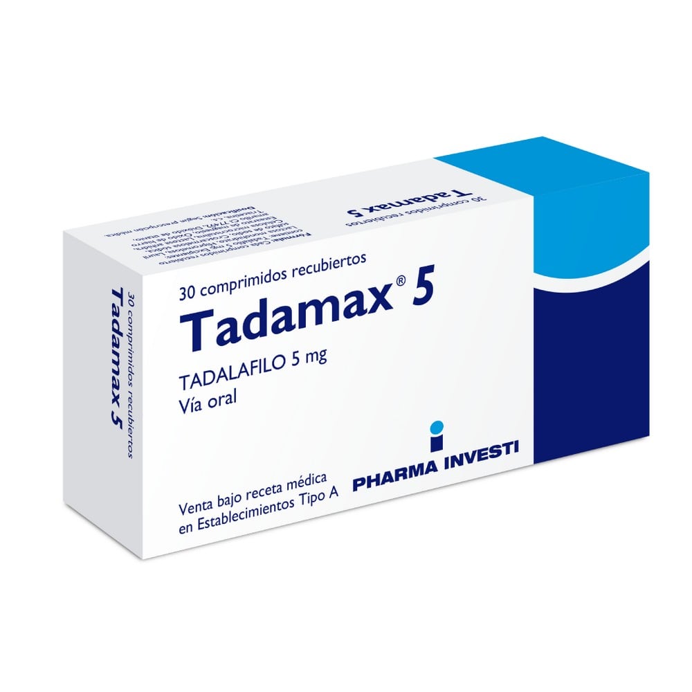 TADAMAX 5 COMPRIMIDOS RECUBIERTOS 5 mg (TADALAFILO)