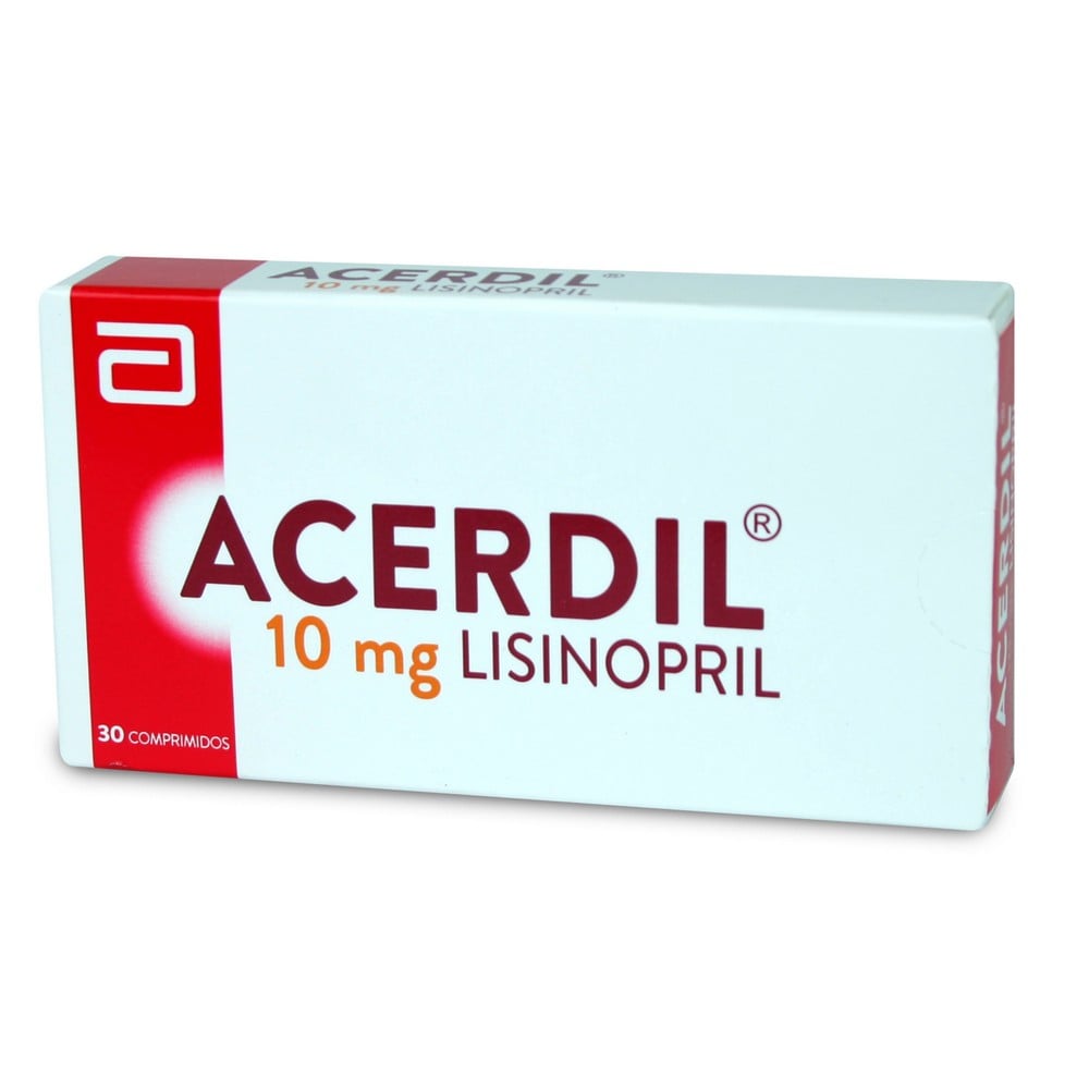 Acerdil Lisinopril 10 mg 30 Comprimidos
