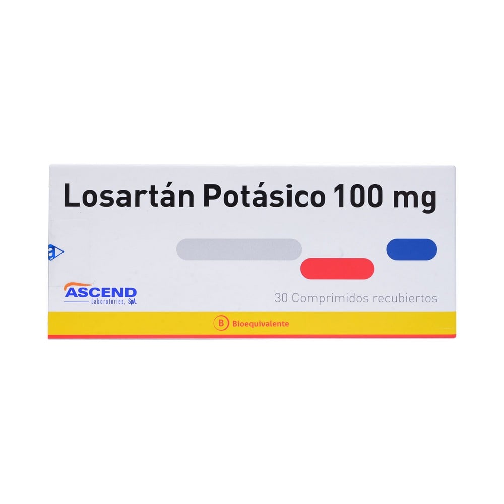 Losartan Potasico 100 mg 30 Comprimidos