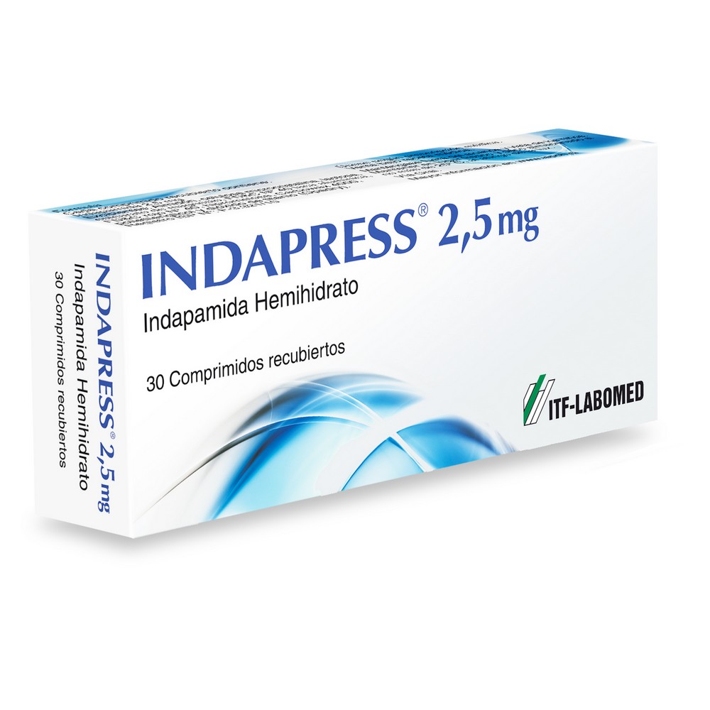 Indapress Indapamida 2,5 mg 30 Comprimidos