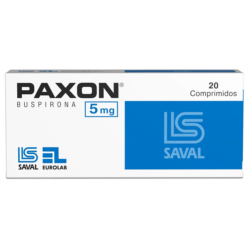 Paxon Buspirona 5 mg 20 Comprimidos