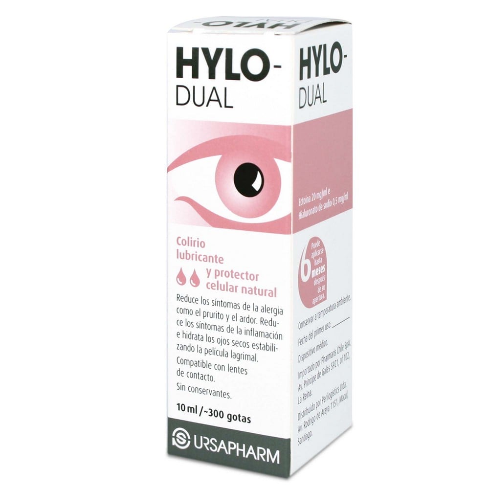 Hylo-Dual Colirio Hialuronato De Sodio / Ectoina 0,5 mg Solución Oftálmica 10 mL