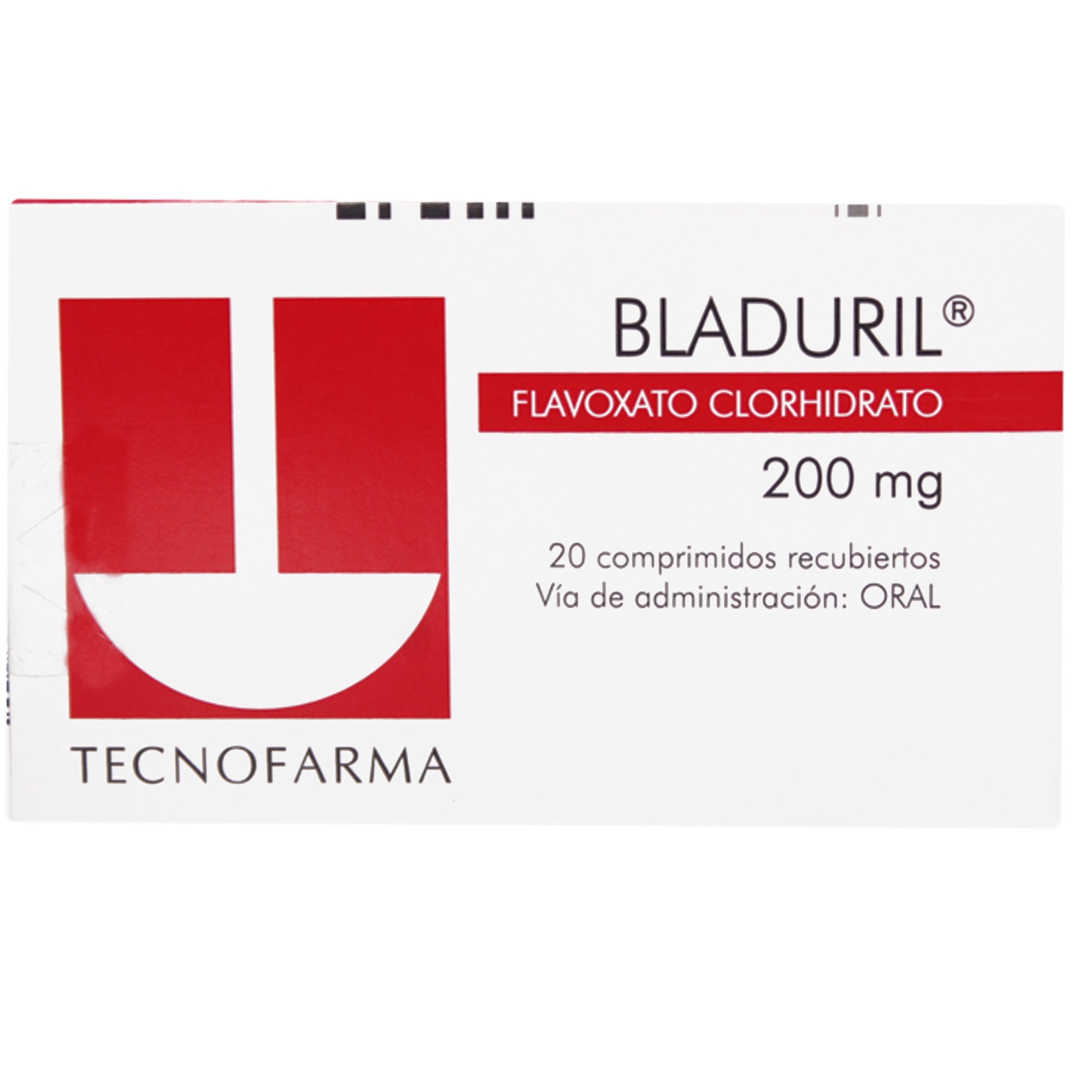 Bladuril Flavoxato Clorhidrato 200 mg 20 Comprimidos Recubiertos