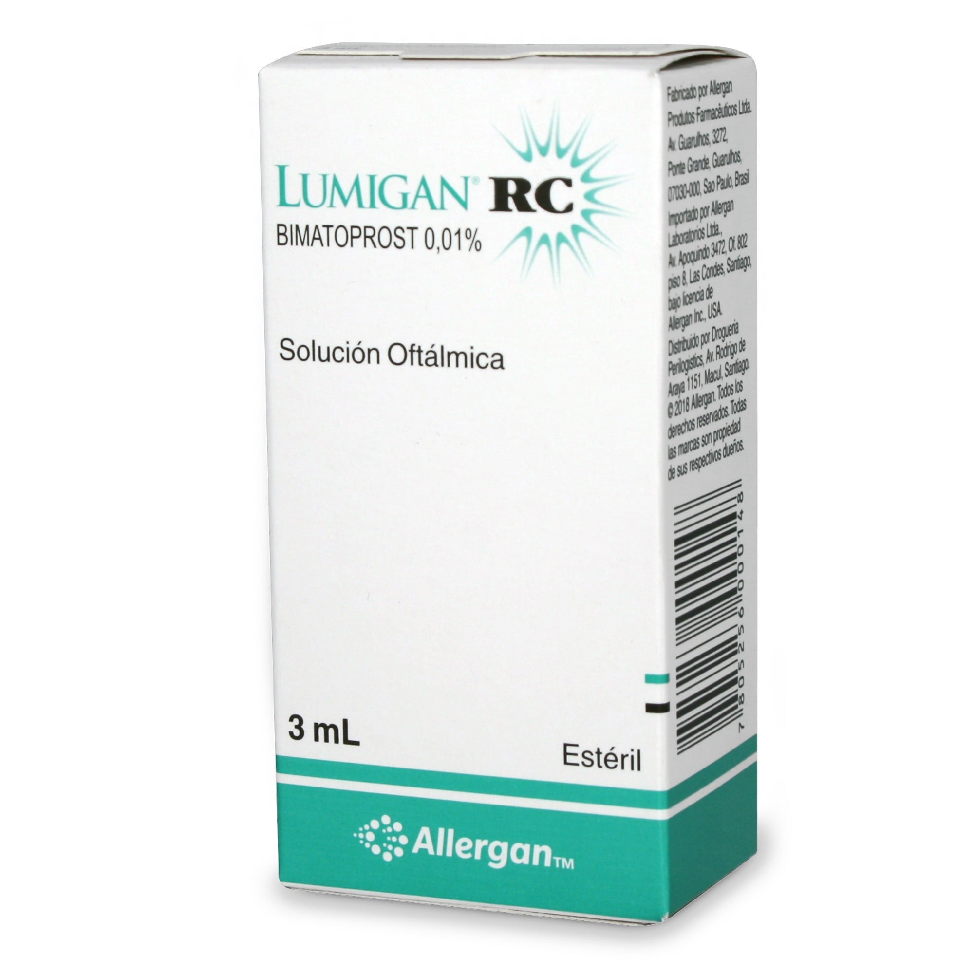 Lumigan RC Bimatoprost 0,01% Solución Oftalmica 3 mL