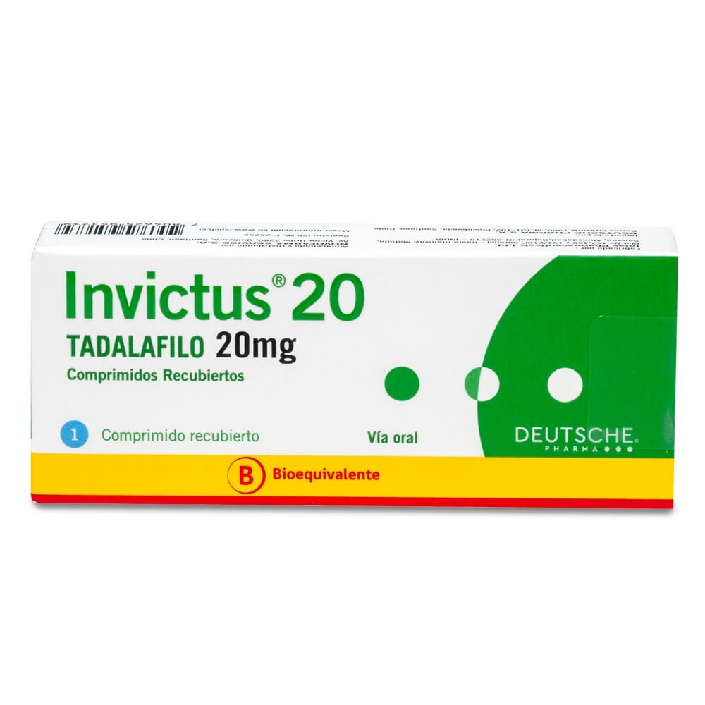 INVICTUS COMPRIMIDOS RECUBIERTOS 20 mg (TADALAFILO)