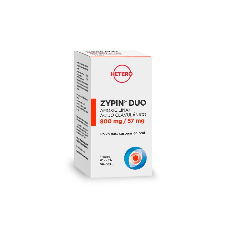 Zypin Duo Polvo Para Suspension Oral 800Mg/57Mg Frasco 70Ml