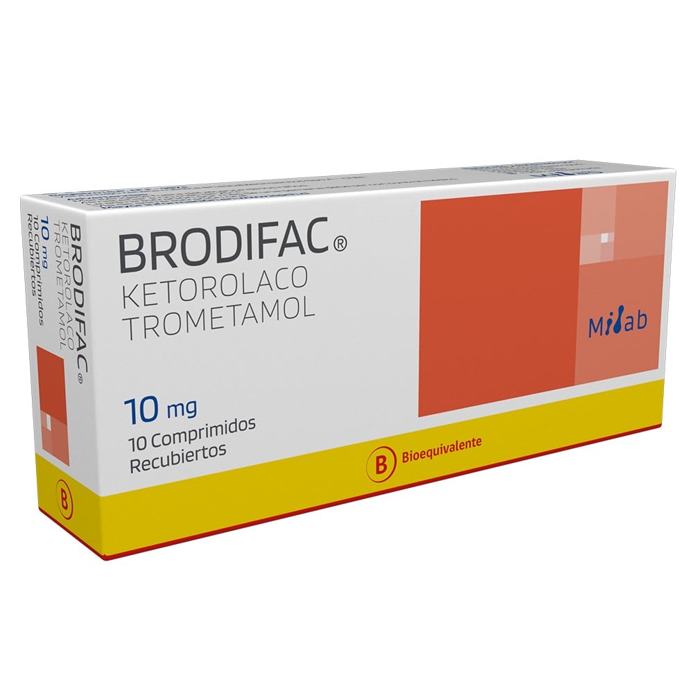 BRODIFAC COMPRIMIDOS RECUBIERTOS 10 mg (KETOROLACO TROMETAMOL)