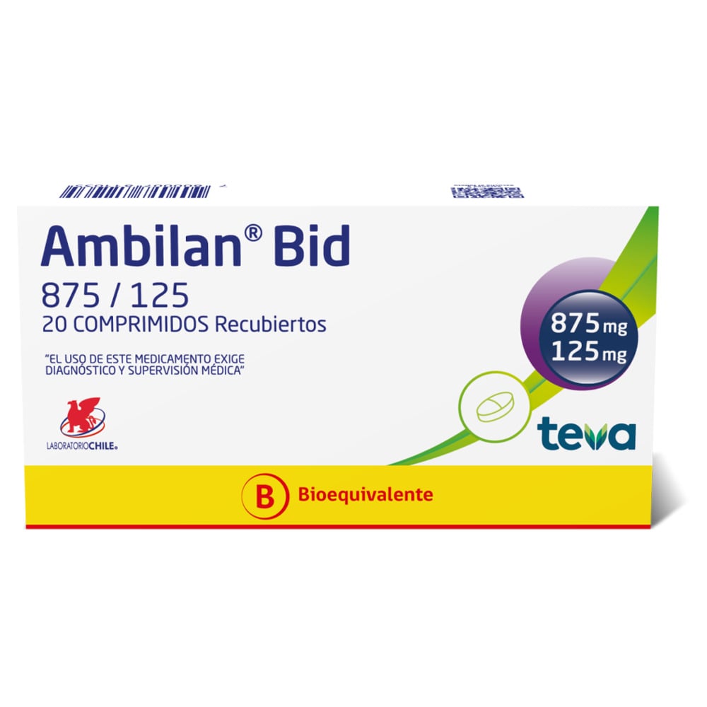Ambilan Bid 875 mg 20 Comprimidos Recubiertos