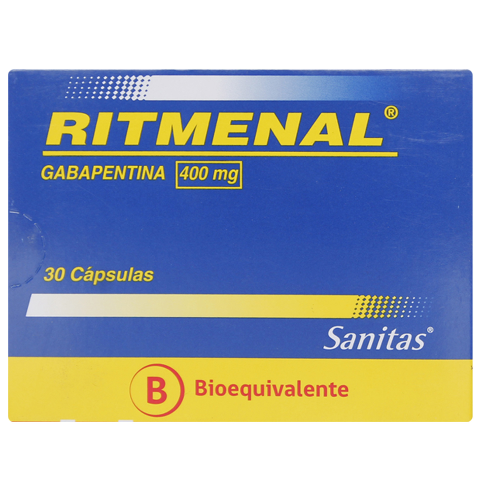 Ritmenal Gabapentina 400 mg 30 Cápsulas