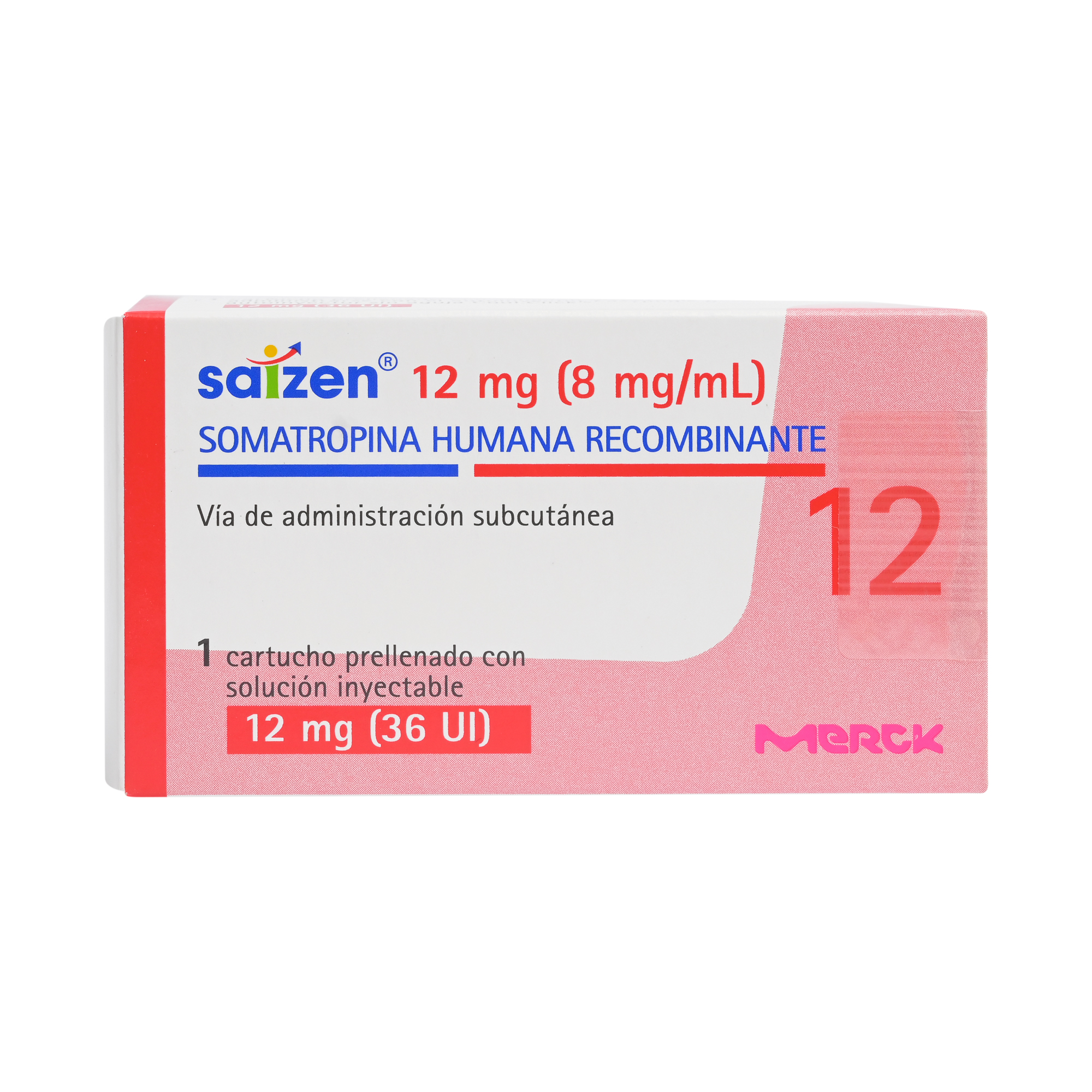 SAIZEN SOLUCIÓN INYECTABLE  12 mg (SOMATROPINA HUMANA RECOMBINANTE (r-hGH)