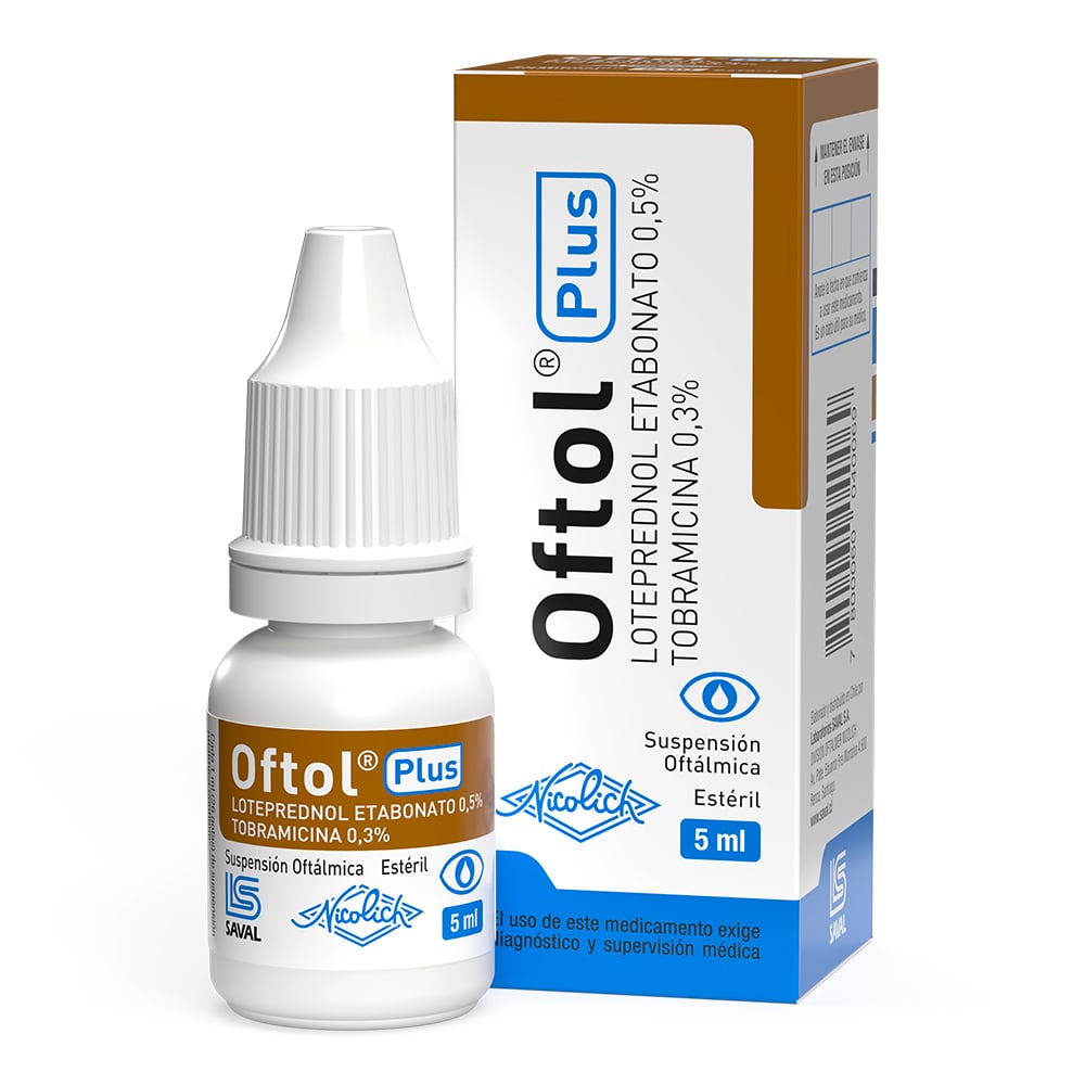 Oftol PLUS Loteprednol Etabonato 0,5% Suspensión Oftálmica 5 mL