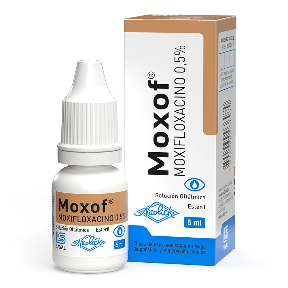 Moxof Moxifloxacino 0,5% Solución Oftálmica 5 mL