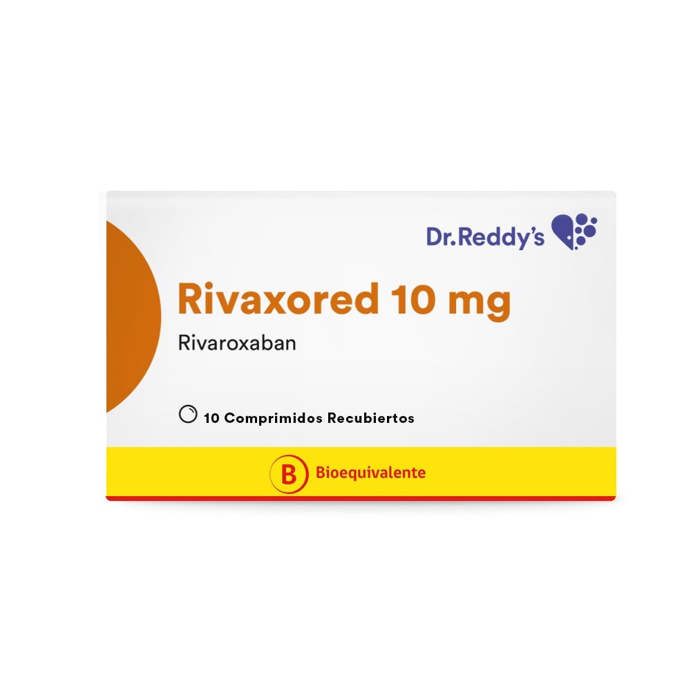Rivaxored Rivaroxabán 10 mg 10 comprimidos recubiertos