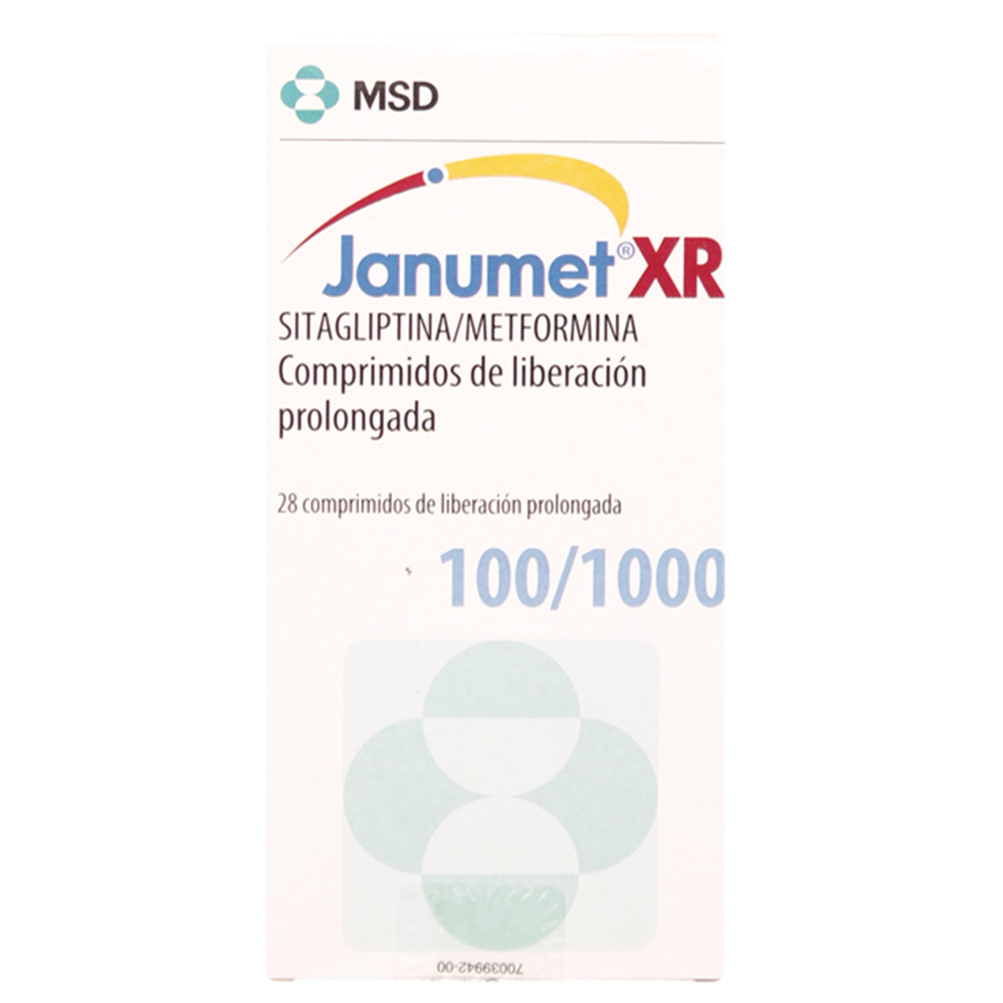 Janumet XR 100/1000 Sitagliptina 28 Comprimidos