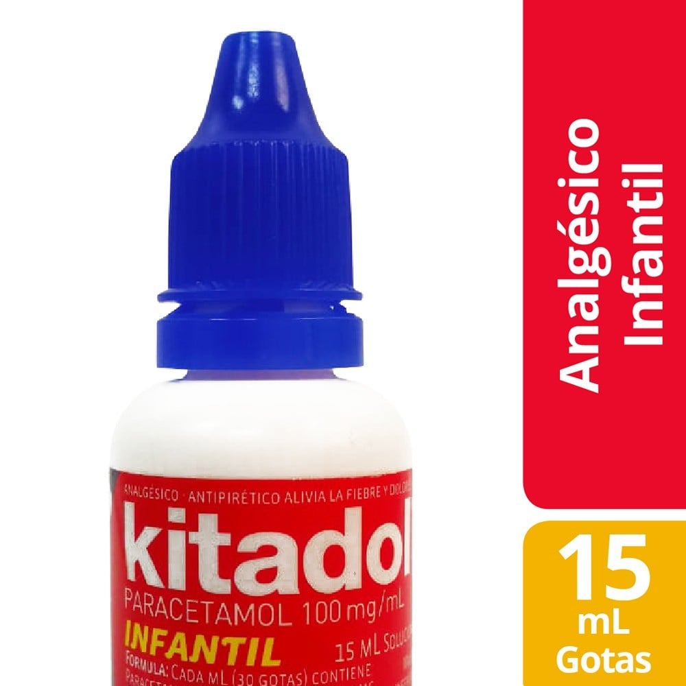 Kitadol Infantil Paracetamol 100 mg Gotas 15 mL
