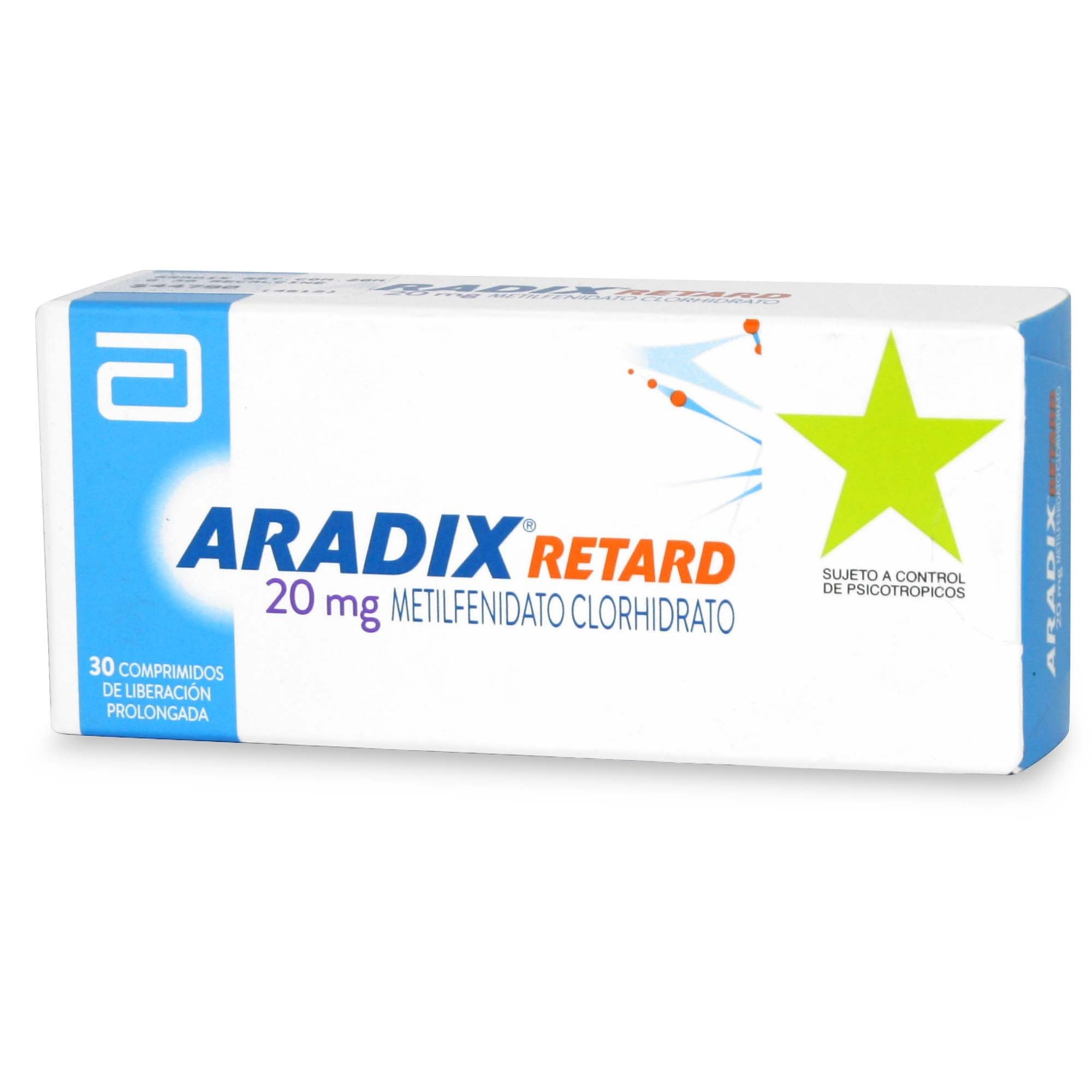 Aradix Retard Metilfenidato 20 mg 30 Comprimidos