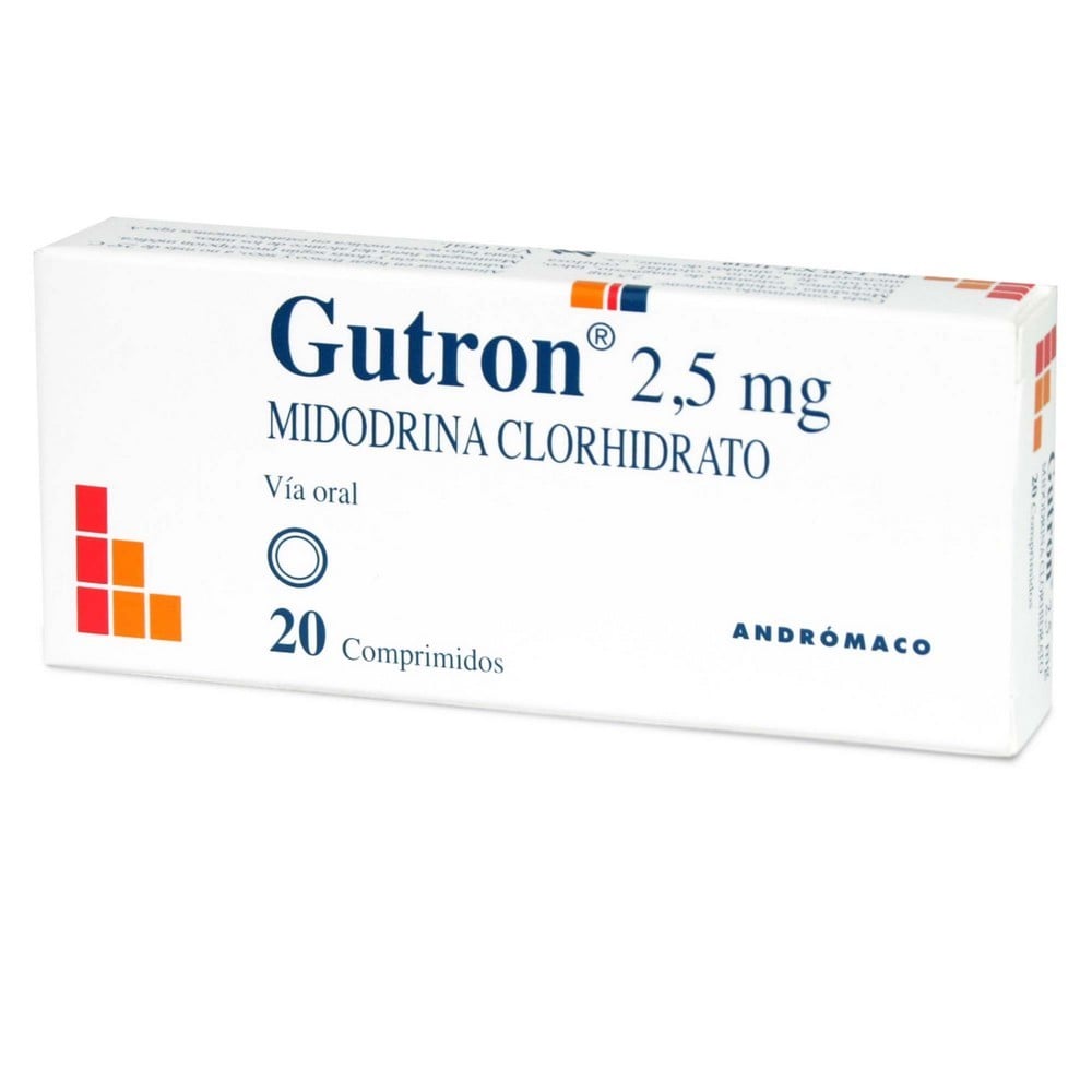 Gutron Midodrina 2,5 mg 20 Comprimidos