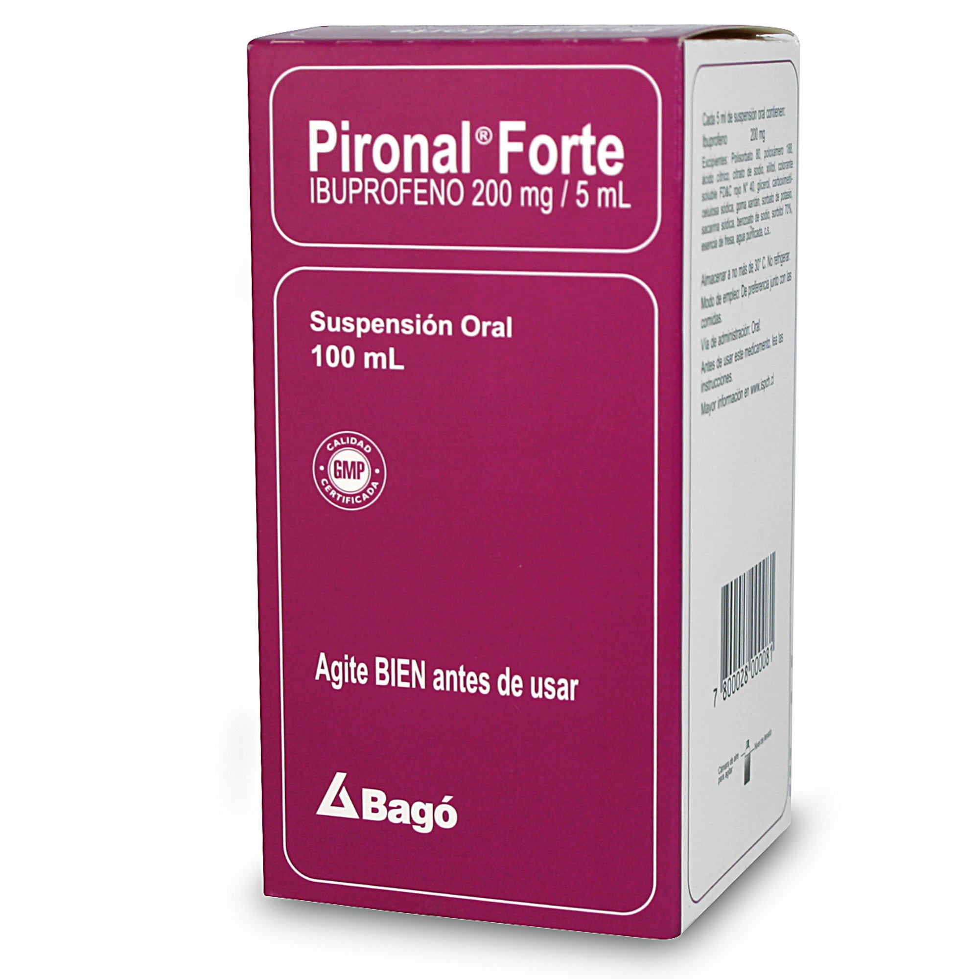 PIRONAL FORTE SUSPENSIÓN ORAL 200 mg/5 mL