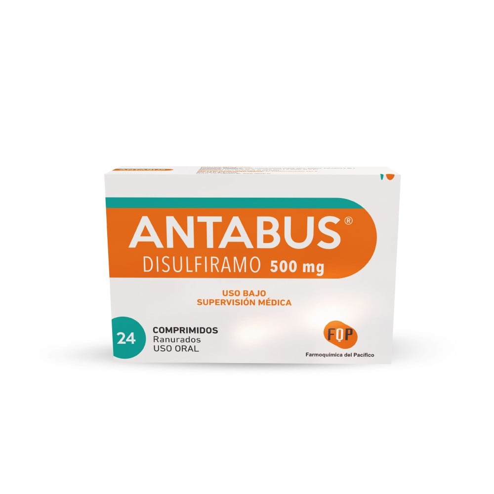 Antabus Disulfiram 500 mg 24 Comprimidos Ranurado