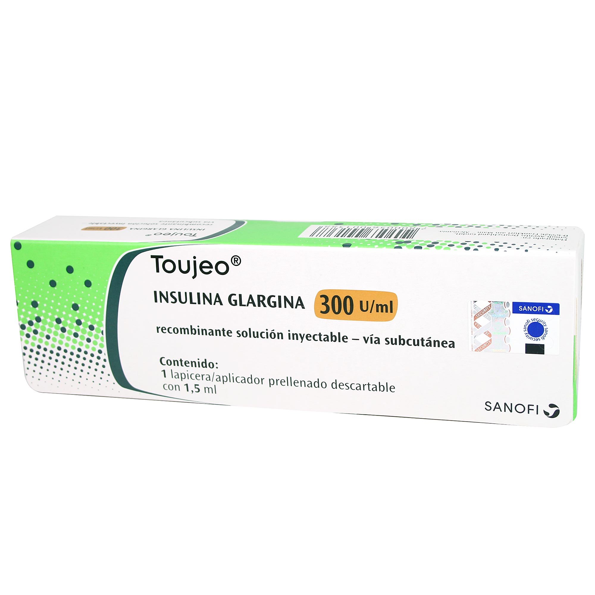 Toujeo Insulina Glargina Humana 300 UI/ml Lapicera Prellenada 2 mL