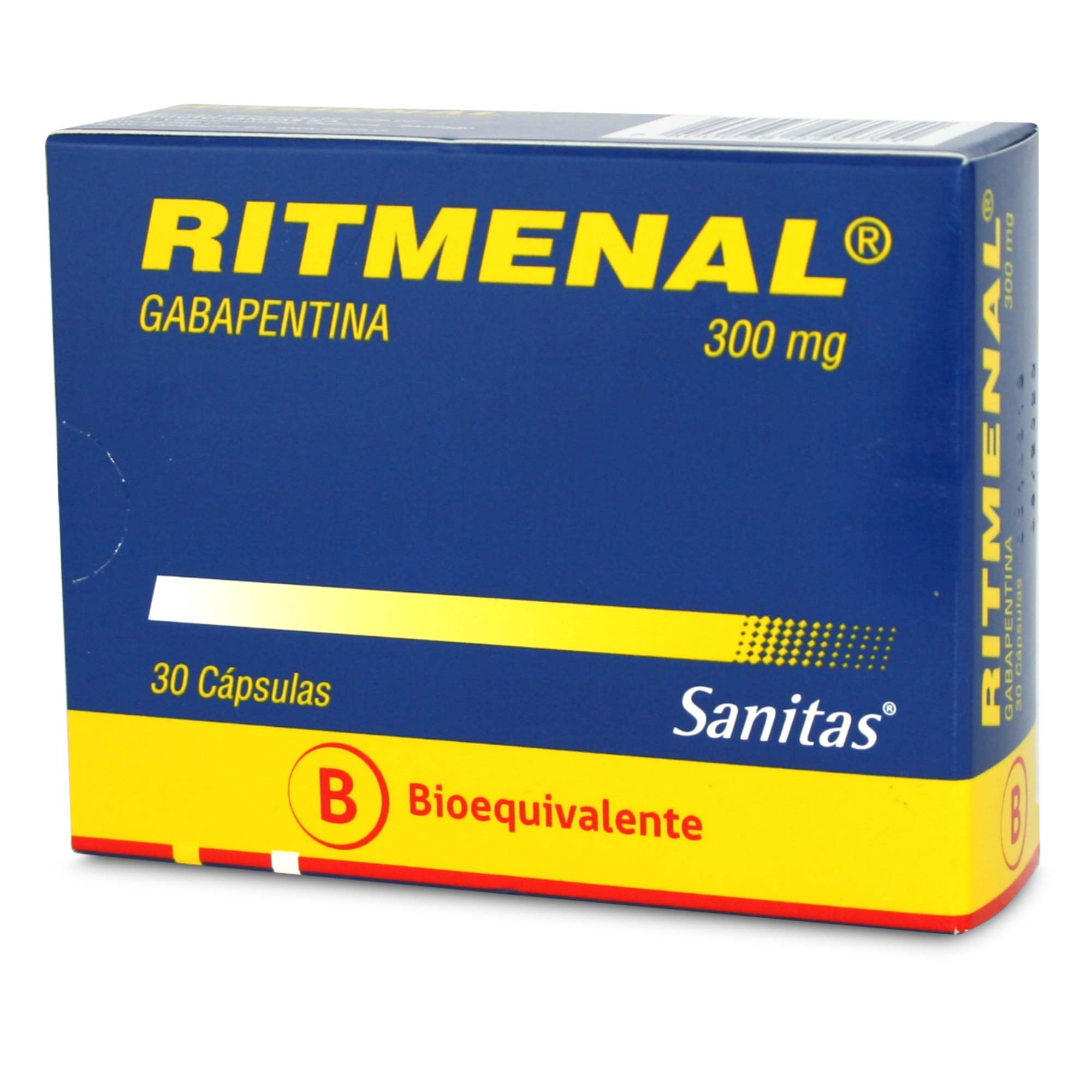 Ritmenal Gabapentina 300 mg 30 Cápsulas